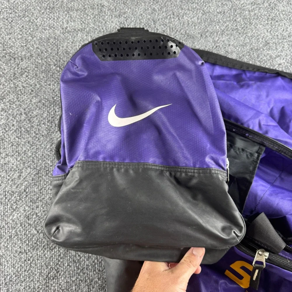 Nike LSU Tigers Duffel Bag Purple Black BZ9607-501 Large Gym Travel Bag